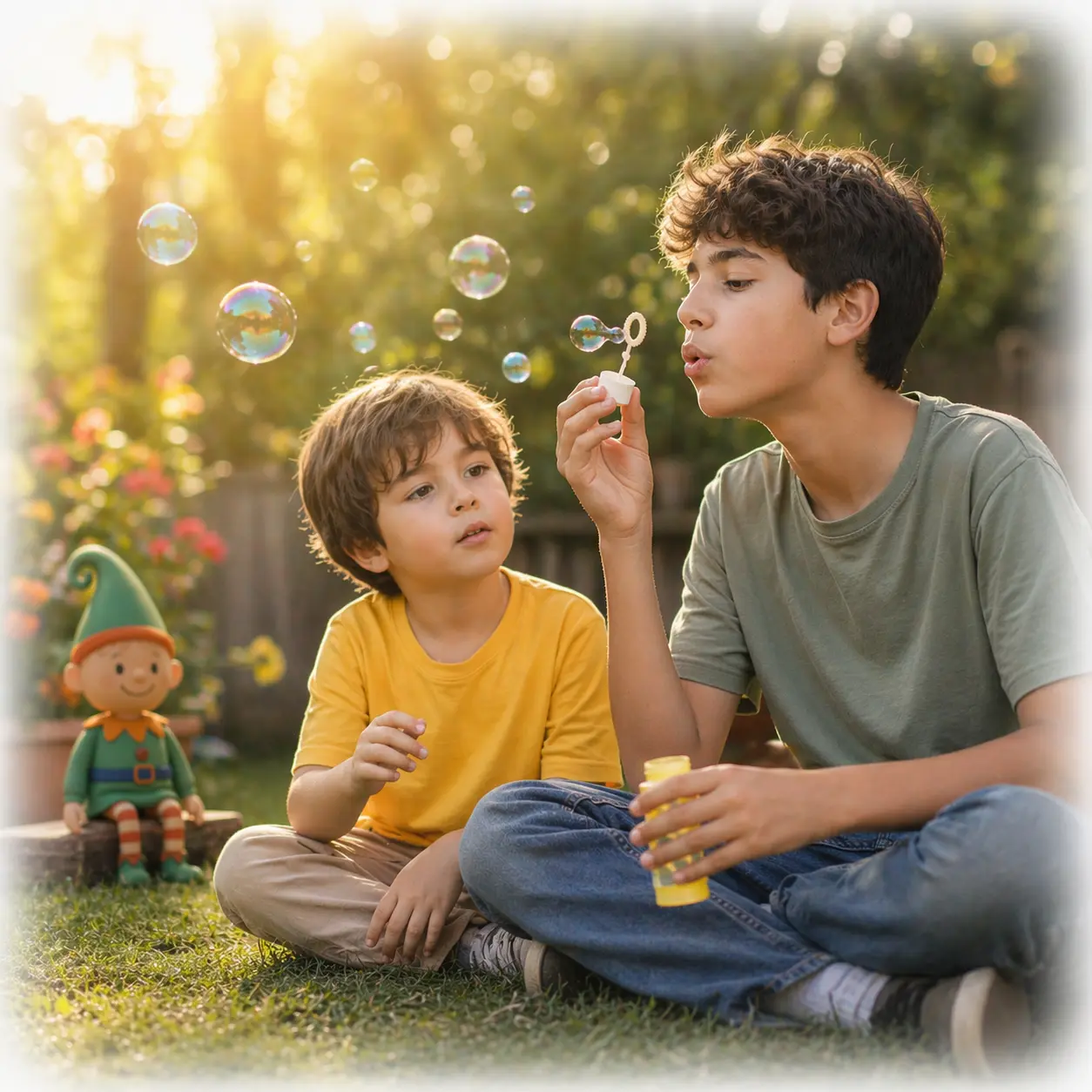 Niño practicando mindfulness